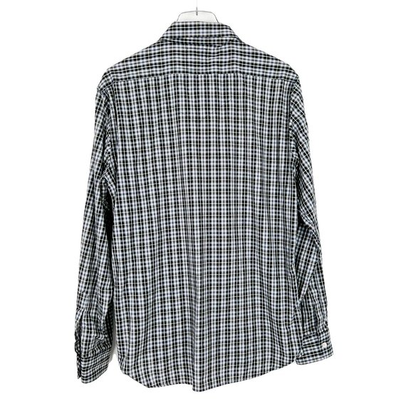 Billy Reid Plaid Button Front Shirt Chest Pockets Size Medium Fit 2 GUC A1514 - Picture 9 of 12
